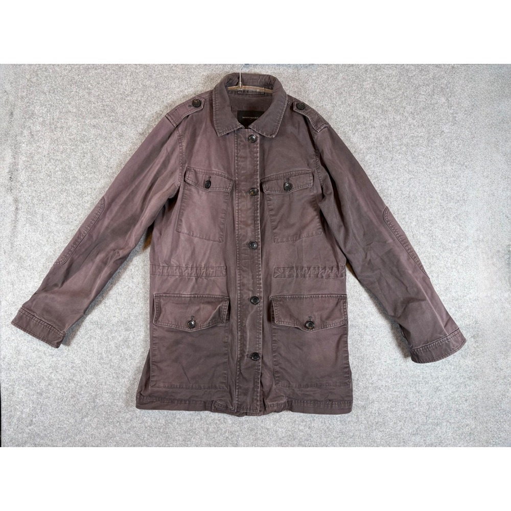 Banana Republic Field Jacket Mens Medium Tall Brown Good Vintage Utility Coat